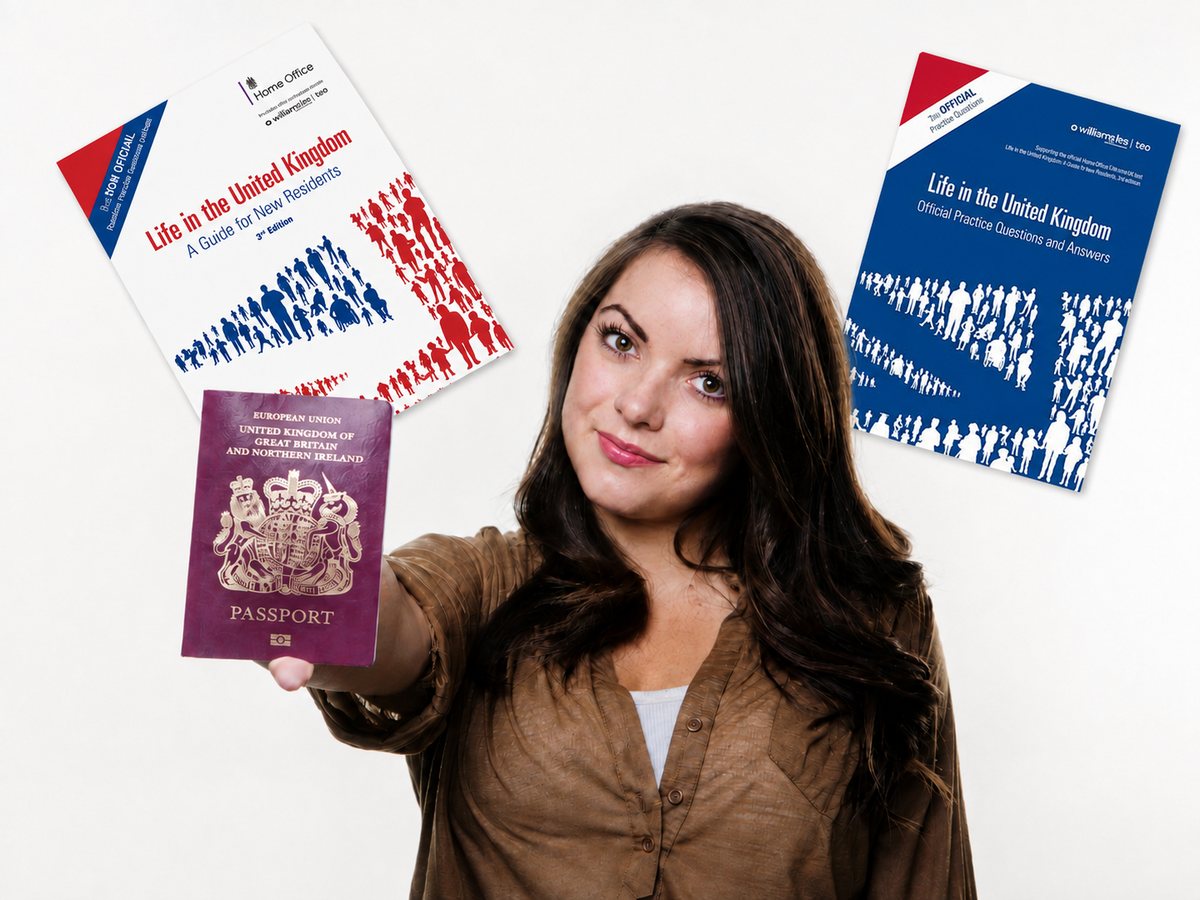 Life in the UK Test preparation materials and a British passport